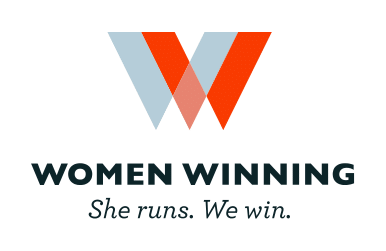 Women Winning. She runs. We Win.